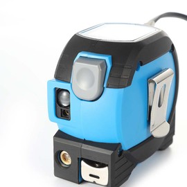 3in1 Laser Rangefinder 5m Tape Measure Ruler LCD Display with Backlight Distance Meter Building Measurement Device Area Volumes Surveying Equipment