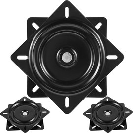 ZEONHAK 3 PCS 6-1/4 Inch Bar Stool Swivel Plate, Heavy Duty Seat Swivel Base Mount Plate for Stool and Chair, Black