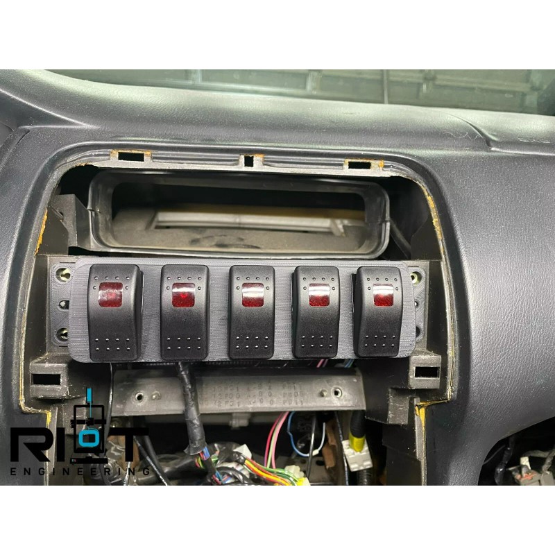 Riot Engineering 95-98 240sx Switch Panel - Red Toggle Switches