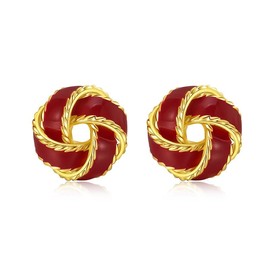 StyleJella Trendy Hollow Twisted Hypoallergenic Love Knot Chunky Stud Earrings for Women Valentine Prom Fashion Jewelry Gift, Stainless Steel, No Gemstone