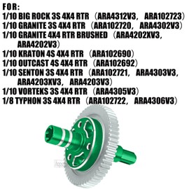 hopsupRC 57T with 20T/21T Pinions Spur Gear Slipper Clutch (0.8) Pitch Gear Differential Upgrades Part for 1/10 Senton Granite Vorteks Big Rock 3S BLX,Kraton Outcast 4S BLX,1/8 Typhon 3S BLX.Green