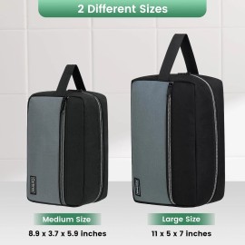 Carbrea Travel Toiletry Bag Small Dopp Kit for Men Skincare Black