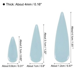 sourcing map Ceramic Mosaic Tiles, 500g Teardrop Flower Leaves Tiles Mosaic Blocks for Art Craft and Home Decorations, Light Blue