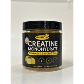 ODNSQW Creatine Monohydrate Gummies 5600MG Lemon Flavor Exp 09/26 - 631