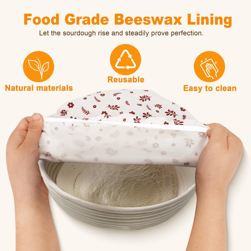 2 Pcs 10 Inch Bowl Covers for Bread Proofing Reusable
