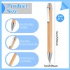 100 Bamboo Pens Bulk Wooden Retractable Ballpoint Pen Black Ink