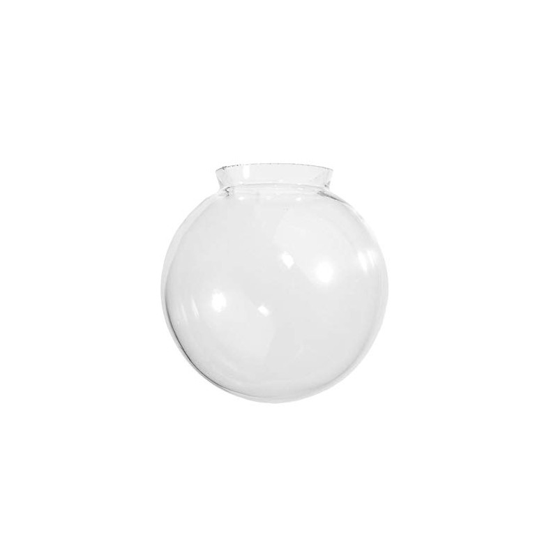 B&P Lamp® 8" Clear Glass Industrial Pendant Shade, 4" Fitter