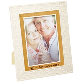 Lenox Portrait Gallery 50th Anniversary Luxury Frame, 5 by 7-Inch - 826478
