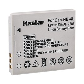 Kastar Battery (3-Pack) and Charger Kit for Canon NB-4L, CB-2LV work with Canon PowerShot SD40, SD30, SD200, SD300, SD400, SD430, SD450, SD600, SD630, SD750, SD780 IS, SD940 IS, SD960 IS, SD1000, SD1100 IS, SD1100 IS, SD1400 IS, TX1, ELPH 100 HS, ELPH 30