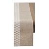 Saro Lifestyle Lace Daisy Table Runner, Natural, 16" x 72"
