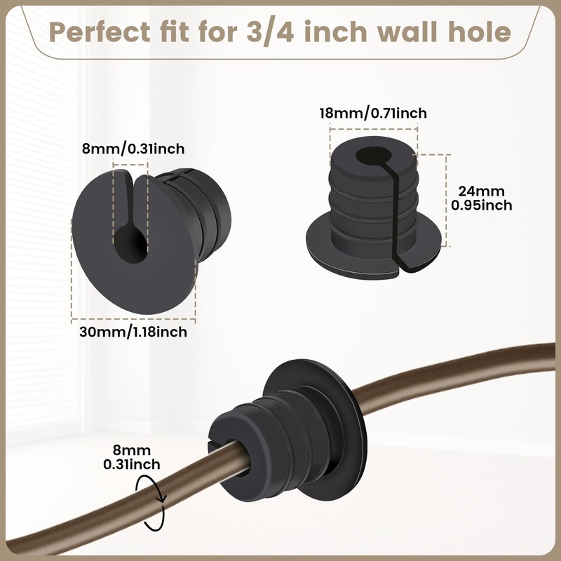 Starlink Cable Grommet Routing Kit for 3/4 inch Wall Hole,