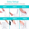 Vive Toilet Safety Rail with Handles - Handicap Grab Bar