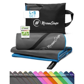 NirvanaShape Microfibre Towels, Absorbent, Lightweight, Quick-Drying Bath Towels, Travel Towels, Sports Towels, Ideal for Travel, Fitness, Yoga, Sauna