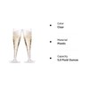 100 Plastic Champagne Flutes - 5 Oz Disposable Clear Champagne