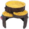 Resin Mini Stump Shape Hiding Hole Wooden Cave Artificial Aquarium