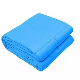 Unbranded Weighted Blanket Sleep Therapy Anxiety Blanket M/L Blue - Large, 20 lbs