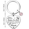 HULALA Sister In Law Gifts Heart Keyring For Sister In