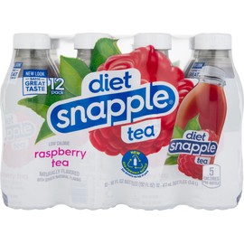 Snapple, Diet Raspberry Tea, 16 Fl Oz, 12 Pack