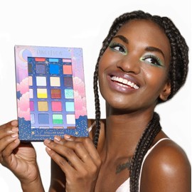 Pacifica Stellar Gaze Eye Shadow Palette - 28 Shades Mineral Eye Shadow Face Makeup Blendable Pigmented Dreamy Pastels, Neutrals, Matte Shimmer & Glitter Finishes w/Vitamin E Talc-Free Vegan Clean