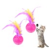 BeeSpring Cat Balls Interactive Cat Toy Feather Balls with Loud