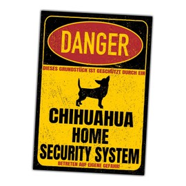 Chihuahua Chi Chis Dog Sign Danger Security System Door Sign Dog Sign Warning Sign