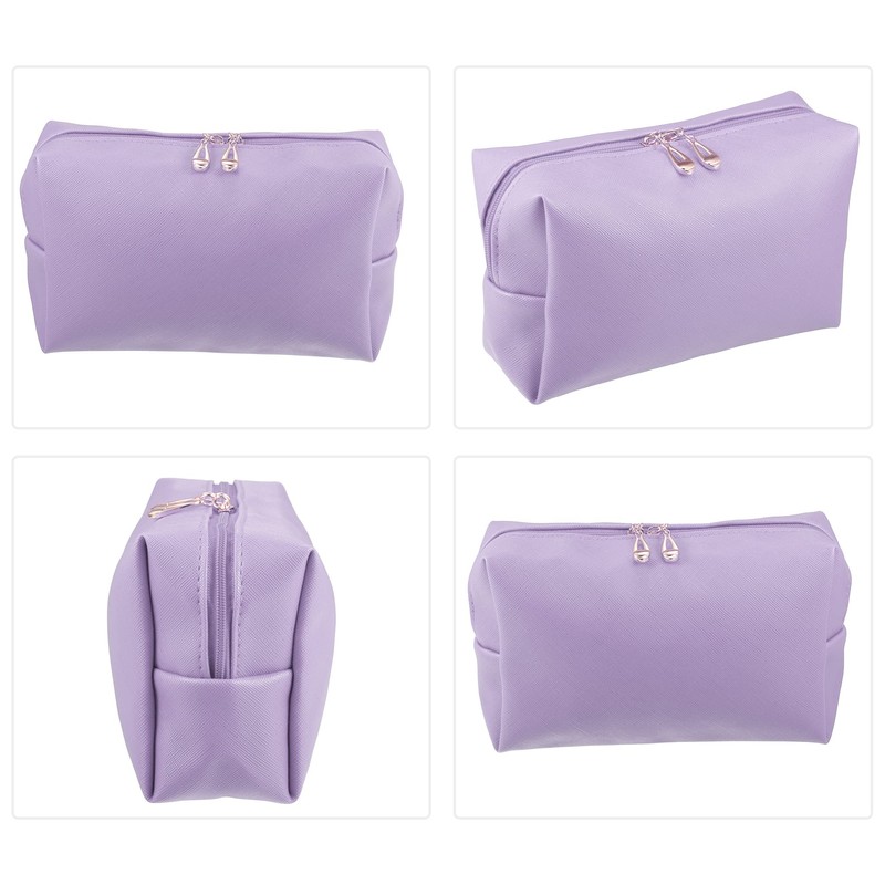 VOCOSTE Cosmetic Pouch Travel Cosmetic Bag Waterproof PU Leather Case