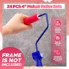 Leumoi 24 Pcs 4 Inch Mohair Paint Roller Covers 3/16"