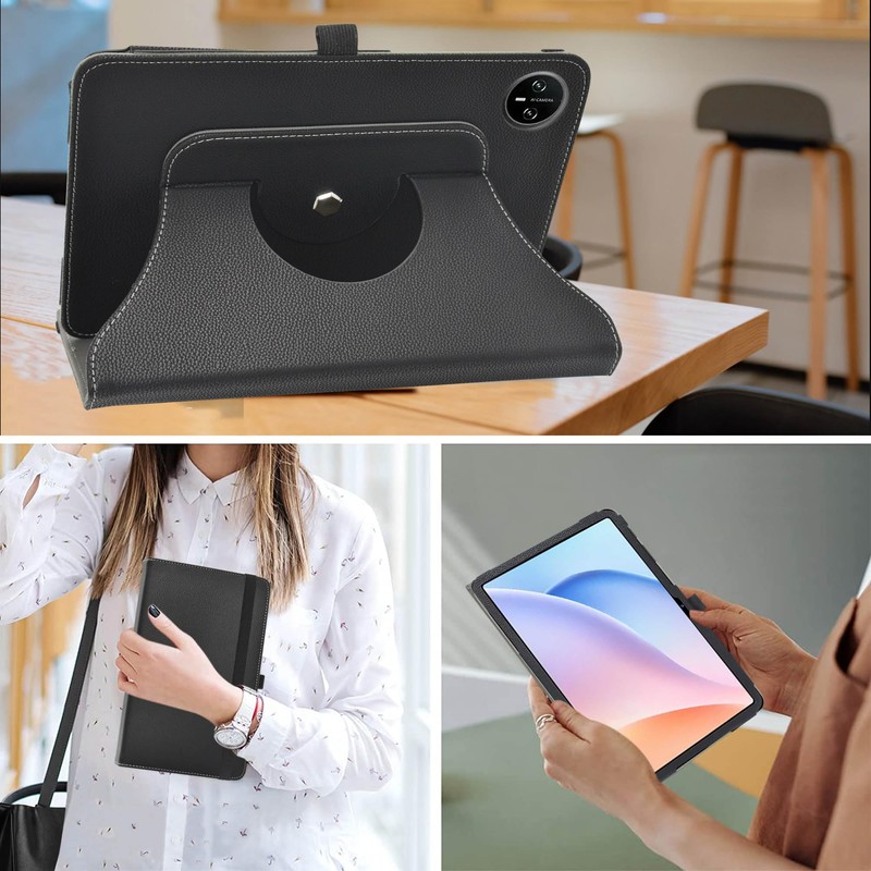 MAMA MOUTH Compatible with Doogee Tab A9 Case, 360° Rotating