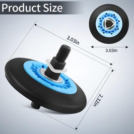 WE01X32497 Replacement Dryer Drum Roller, Compatible with Dryer Roller Kit, Replace WE01X10269 4964134 AP7179728 PS16659507 EAP16659507
