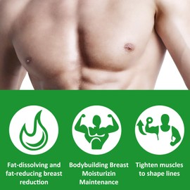 Ginger Gynecomastia Cream for Men, Ginger Skin Tightening Cream for Chest, Effectively Reduces Breast Fat and Tightens Breast Skin, 2PCS
