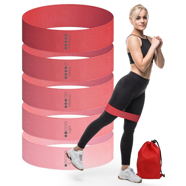 Victoper Resistance Bands,Upgraded 2024 Fabric Latex Resistance Band 5-Level Exercise