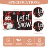 Christmas Snowman Placemats Set of 4 Let It Snow Table