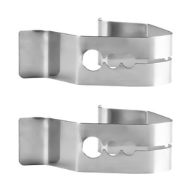 Lotsdonxia 2 Pcs 304 Stainless Steel BBQ Thermometer Probe Holder, 3-Hole Meat Thermometer Bracket, Heat-Resistant Accessory, Universal Grill Clip for Smoker and Oven