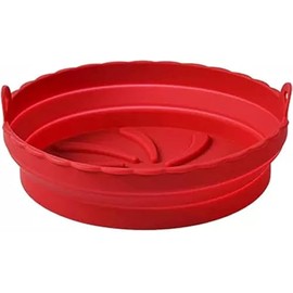 MY DEVELOPMENT Air Fryer Silicone Liners | Heat Resistant Silicone Air Fryer Liners | Food Safe Non Stick Liners for Air Fryer Basket | Reusable Airfryer Liners Silicone | Set Of 1 – Red