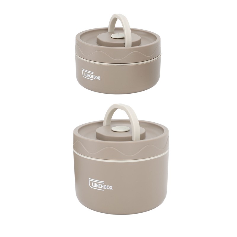 Insulated Lunch Container 304 Stainless Steel Leakproof Portable Round Thermal