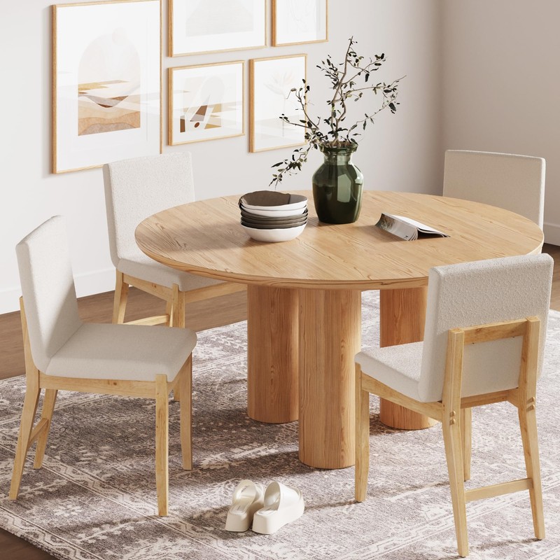 Nathan James Gracie Modern Upholstered Dining Room Chair with Cushion,