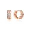 Cubic Flower Half Rose Gold One-Touch Earrings OTE122310RPW Pink /