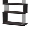 Asymmetrical Snaking Bookcase Black and Clear