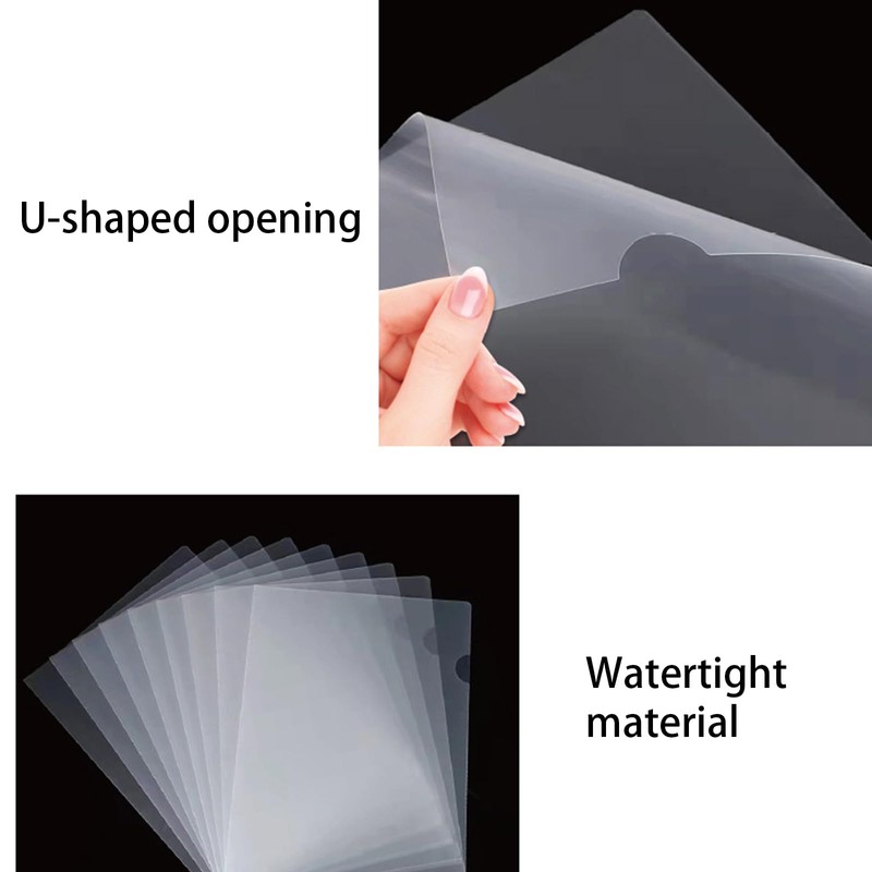 Leliafleury A4 Cut Flush Folders 10PCS Transparent File Cover Plastic