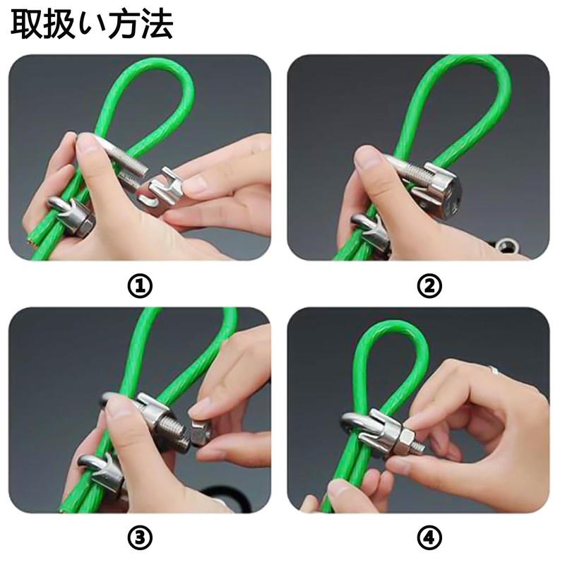 DOUSYU SUS304 M2 M3 Wire Clips, 0.08 inch (2 mm),
