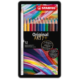 STABILO Thin Lead Colouring Pencil Original - ARTY+ - Tin of 12 - Assorted Colours
