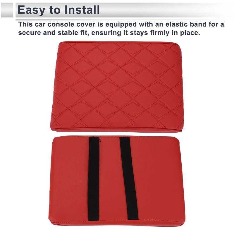 X AUTOHAUX Car Center Console Cover Car Armrest Cover 12.6"x8.27"x2.36"