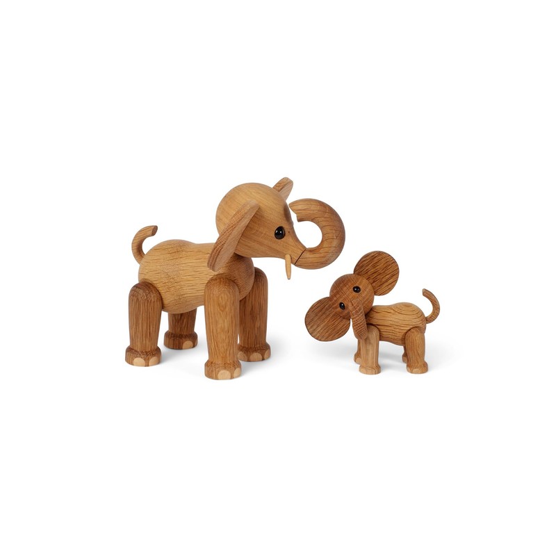 Spring Copenhagen Handmade Wooden Elephant Figurine - Ollie: A Majestic