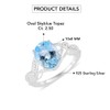 925 Sterling Silver Oval Sky Blue Topaz Loose Braid Solitaire