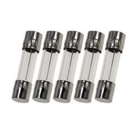 Pack of 5, 3/16" X 3/4" (5X20mm) 12.5A 250V Glass Fuses, Slow Blow (Time Delay) 12.5a, T12.5a, 12.5 amp 250v