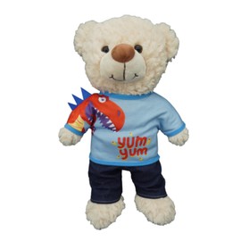 16 inch Dinosaur Yum Yum T-Shirt and Jeans - Teddy Bear Clothes - Size: 16 inch/40cm fits Build a Bear