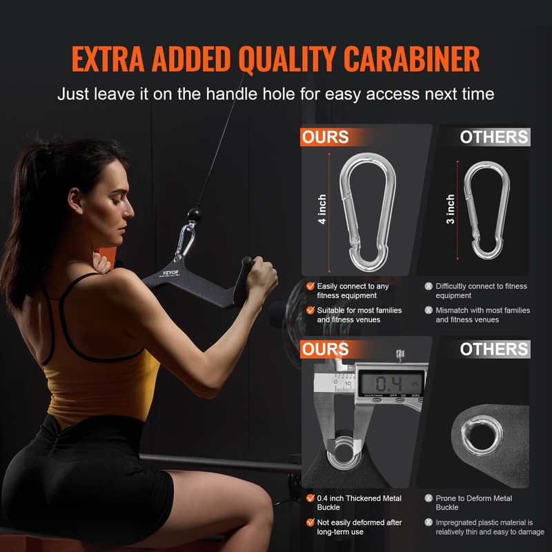 VEVOR LAT Pulldown Attachment, Cable Machine Rowing V-bar Attachment, Tricep