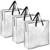 3Pcs Storage Container PP Transparent Storage Bag with Zip Large