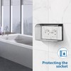 Gatuida Waterproof Outlet Cover, Double-Position Splash-Proof Socket Box Protective Case,
