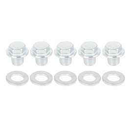 X AUTOHAUX 5 Sets Oil Drain Plug with Sealing Ring M10 x 1 Metal Oil Pan Drain Plug